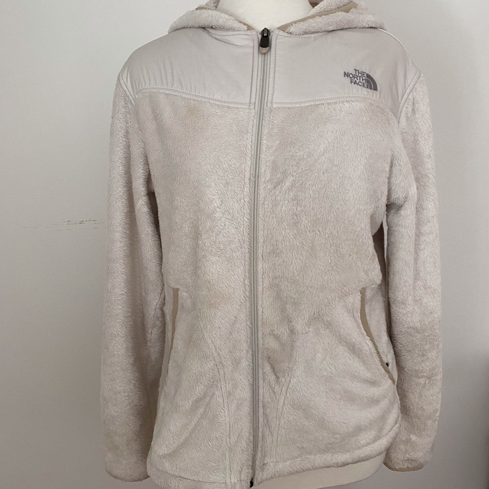 White NorthFace Zip Up Jacket Large